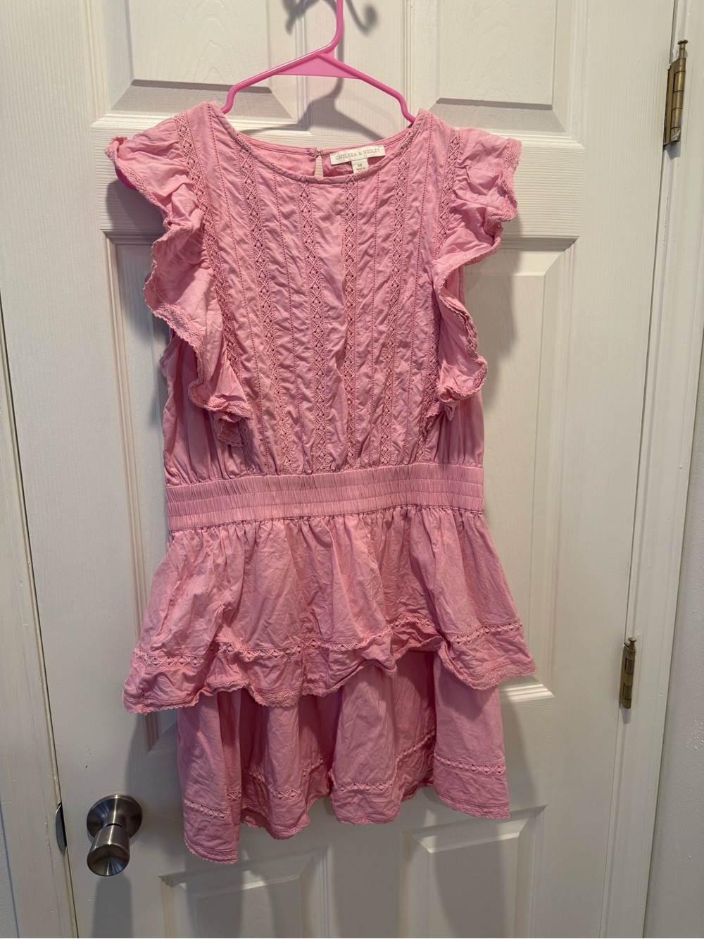 Chelsea & Violet Pink Ruffle Tiered Dress
